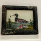 Mini Duck Glass Art - Contemporary with Vintage Frame