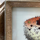 Pufferfish Glass Art - Contemporary with Vintage Frame