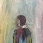 Original Figurative Oil On Board Girl Painting - Mid Century