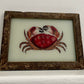 Small Crab Glass Art - Contemporary with Vintage Frame