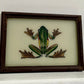 Small Frog Glass Art - Contemporary with Vintage Frame