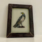 Mini Hawk Glass Art - Contemporary with Vintage Frame