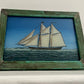 Small Boat Glass Art - Contemporary with Vintage Frame